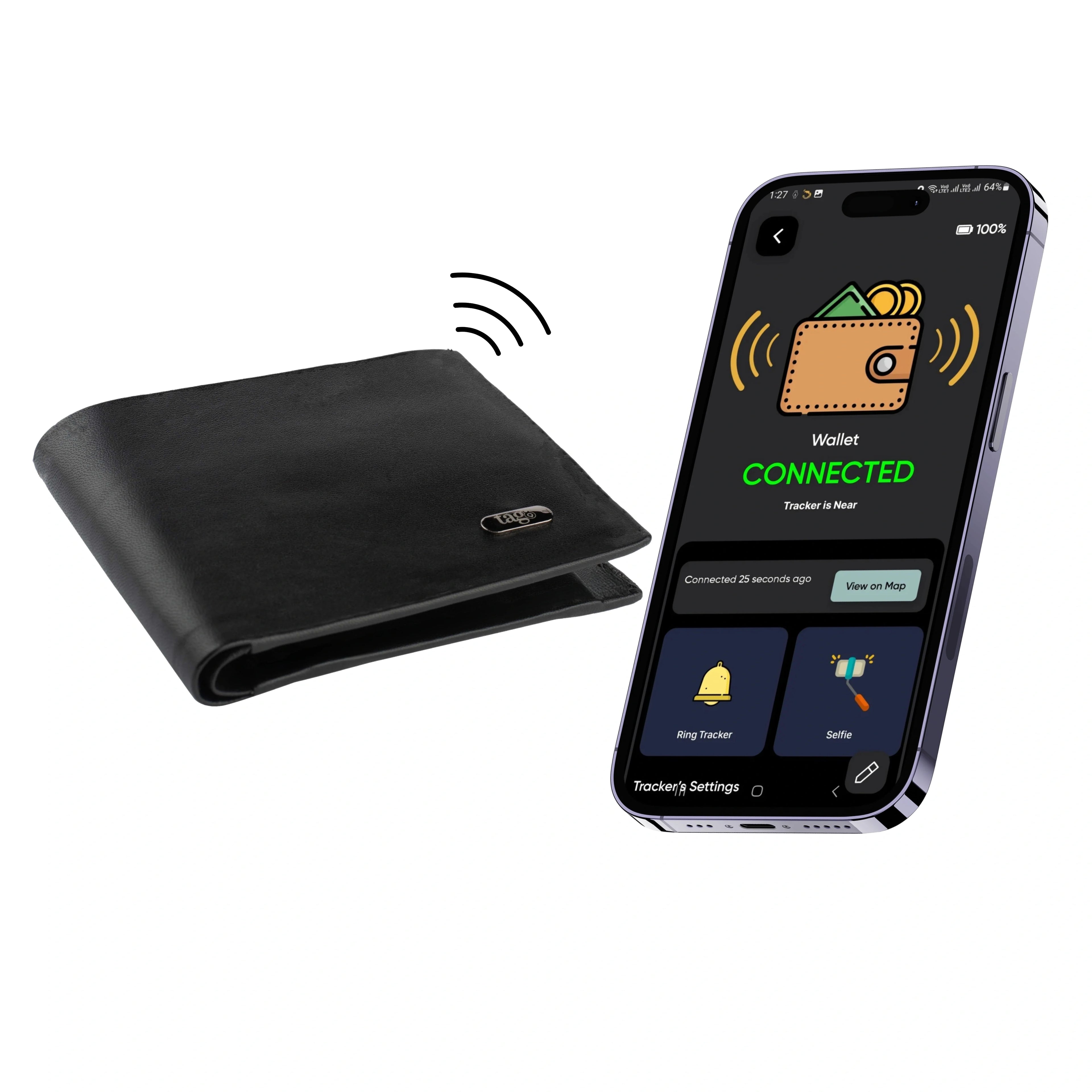 Smart Wallet with Tracker – RFID Blocking Bluetooth Wallet for Men