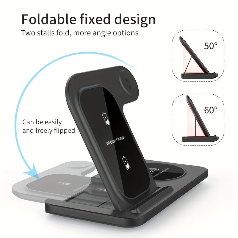 3-in-1 Wireless Charging Station for iPhone, Apple Watch & AirPods – Fast Charging Stand