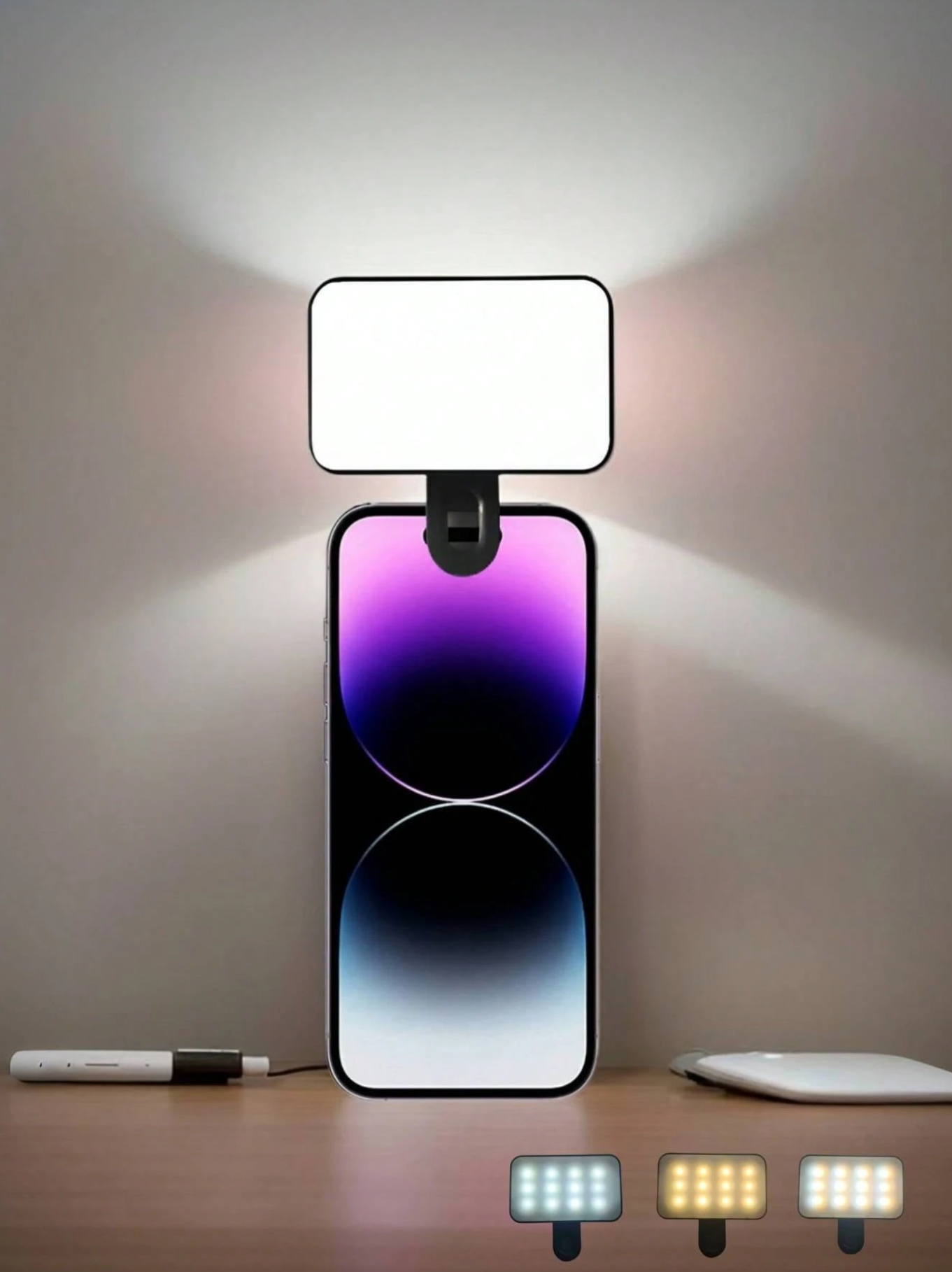Clip-On Selfie Light for Phone – Rechargeable LED Light for TikTok, Video Calls & Content Creation