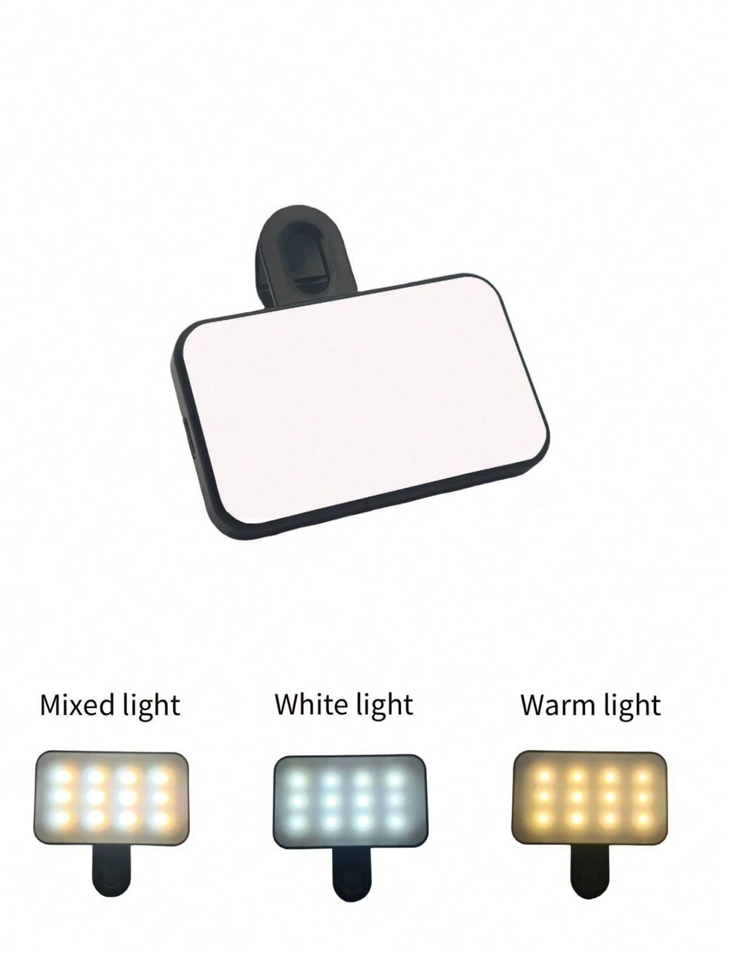 Clip-On Selfie Light for Phone – Rechargeable LED Light for TikTok, Video Calls & Content Creation