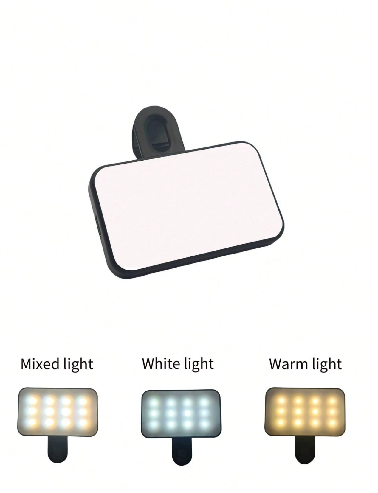 Clip-On Selfie Light for Phone – Rechargeable LED Light for TikTok, Video Calls & Content Creation
