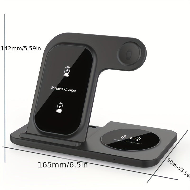 3-in-1 Wireless Charging Station for iPhone, Apple Watch & AirPods – Fast Charging Stand