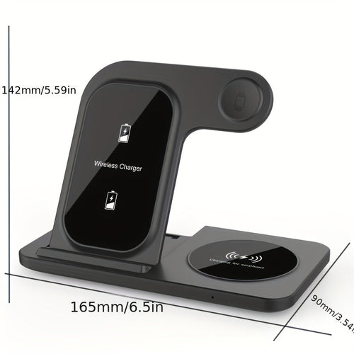 3-in-1 Wireless Charging Station for iPhone, Apple Watch & AirPods – Fast Charging Stand