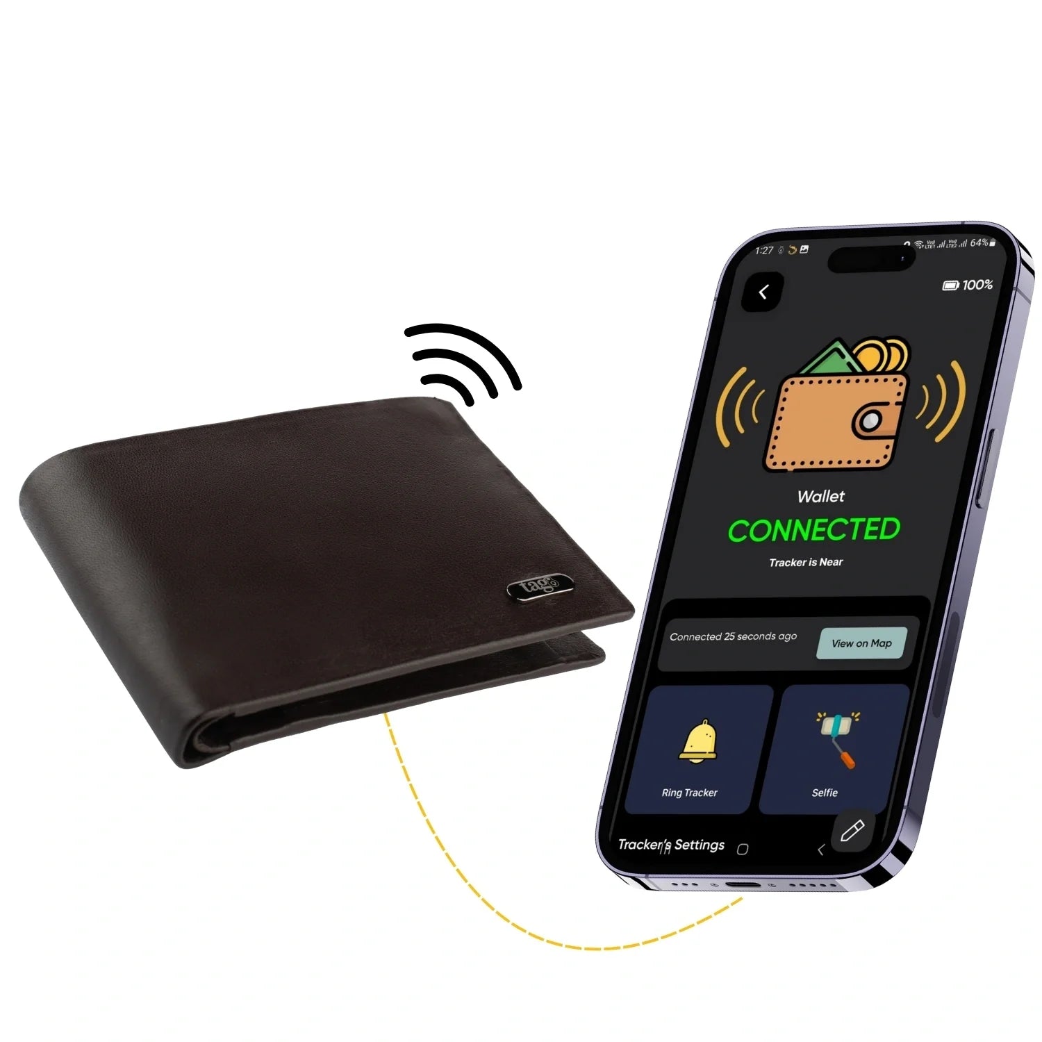 Smart Wallet with Tracker – RFID Blocking Bluetooth Wallet for Men