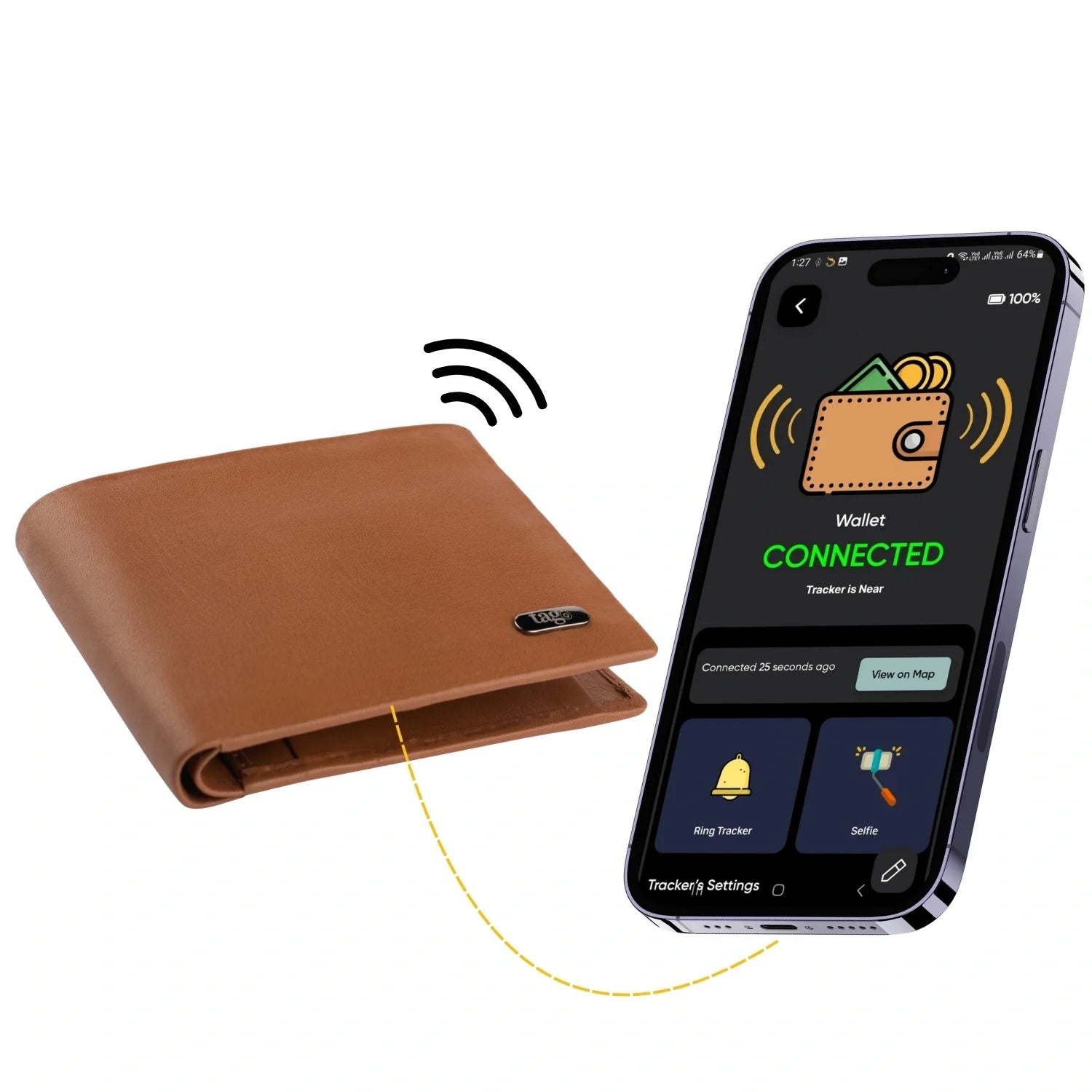 Smart Wallet with Tracker – RFID Blocking Bluetooth Wallet for Men